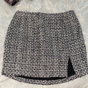Heartloom Black and White Tweed Pencil Skirt
